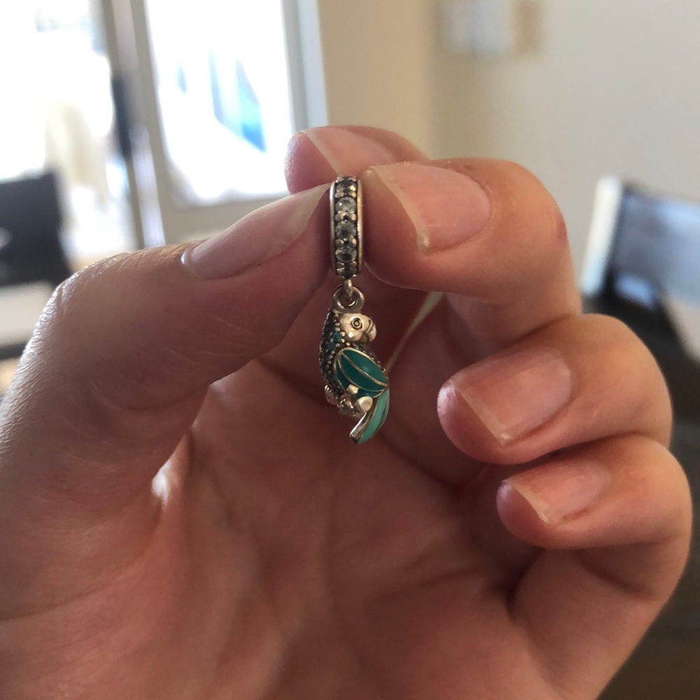 Pandora blue parrot charm
